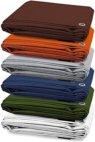 KARAT - Bâche de Protection - Tarpaulin étanche, résistant à la déchirure - Bâche avec Oeillets Inoxydable - Couverture extérieure pour travaux - Epaisse densité 240 g/m², Vert 2x3 m