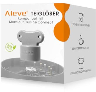 Aieve Teigblume Teiglöser kompatibel mit Monsieur Cuisine Smart, Monsieur Cuisine Zubehör Connect Küchenmaschinen Messerdrehhilfe (zum Einfachen Entnahmen von Teig aus dem Mixtopf)