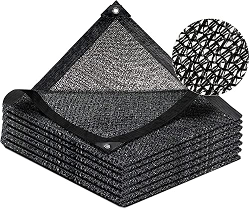 LATERN 40% Shade Cloth with Grommets, 2m x 10m Garden Mesh Shade Tarp HDPE Sun Shade Net UV Resistant Netting for Greenhouse Cover Patio Plant Flower Chicken Coop Carport