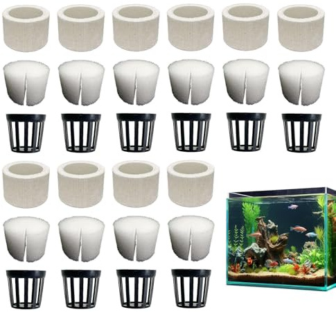Juego de anillos fijos para plantas acuáticas, de soporte para plantas de pecera, anclas de plantas de agua, maceta de pesos, accesorios decorativos para paisajes de acuario, accesorios para