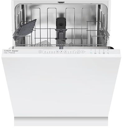 Candy Rapidò CI 3E53E0W, Lavastoviglie Integrabile 60 CM, 13 Servizi, Digitale, 53 Dba, 5 Programmi, Motore Inverter, Indicatore Fine Ciclo, Inizio Differito 3-6-9 ore