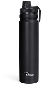 Edelstahl Trinkflasche 750ml - Thermo Wasserflasche Edelstahl, doppelwandig, vakuumisoliert, BPA-frei, leicht & tragbar, keine Kondensation, 24h kalt/12h heiß, auslaufsicher