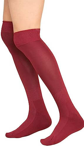 CHAAL ® Football SocksFfor Kids Children Rugby Hockey Sports Knee High Socks Juniors Knee High Soccer Socks Outdoor Socks Boys Rugby Hockey Football Running Socks Size 3-6 Maroon