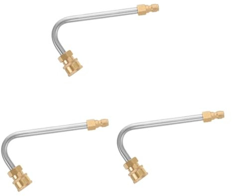 POPETPOP 3 Pièces à Eau Haute Pression sans Fil Canne à Pêche Équipement Tuyau Rallonge De Buse De Nettoyeur Haute Pression Laveuse Turbo Rotatif Acier Inoxydable Golden