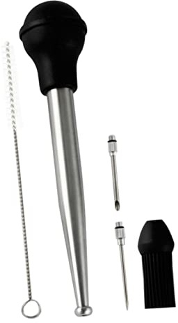 DECHOUS Turkey BBQ Injector Metal Turkey Tubo in Acciaio Inossidabile E Silicone per Iniezione E Imbastitura della