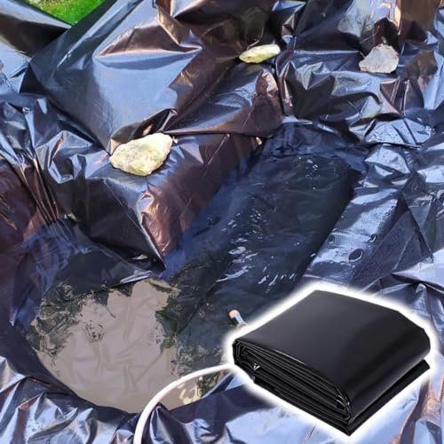 Bâche de bassin robuste de grande taille 6 x 7 m pour couper facilement les poissons/plantes - Bâche flexible pour étangs à poissons et aménagement paysager