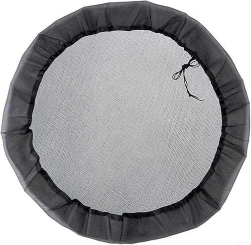 Adjustable Rain Barrel Net, Black Mesh Cover Rain Barrels Water Butt Net Water Barrel Cover For Outdoor Buckets Garden Patio(110cm)