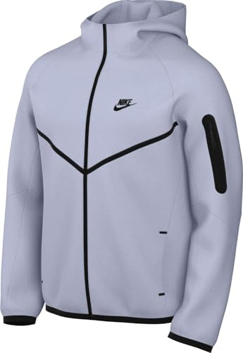 Nike Tech Men's Fleece Windrunner Full-Zip Jacket (Ghost/Black), Ghost/Black, L