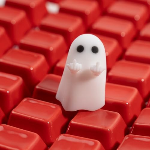 ULTRAEQUIP Artisan Keycaps - Resin Keycaps 1U ESC Custom Handmade Keycap Replacement for Mechanical Keyboard (Hey_You_Ghost)