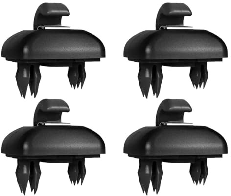 GNALIA 4 Piezas Clip Parasol Negro Para Audi A4 B6 A3 A1 A7 B7 B8, Soporte Visera Solar Gancho Accesorio Coche, Medidas 4X3 Cm