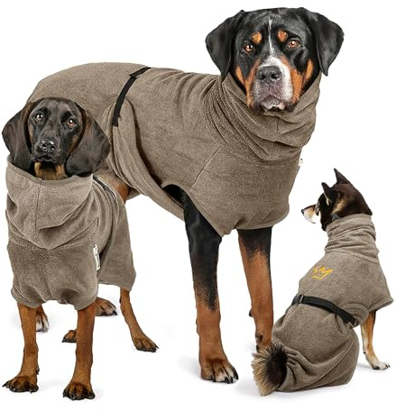 Rudelkönig Peignoir chien en 100% coton - Peignoir pour chien super absorbant et confortable - Serviette super absorbante pour toutes tailles de chiens