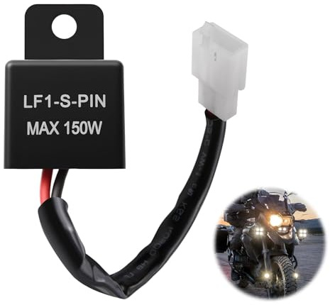 Relé Intermitente LED Electrónico 12V para Moto Rele de Intermitentes Independiente de la Carga Compatible con Lámparas LED y Halógenas Instalación Directa Universal