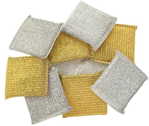 SIDCO Topfreiniger Lurex 10 x Pfannenkratzer Scheuerschwamm Putzschwamm Schwämmchen