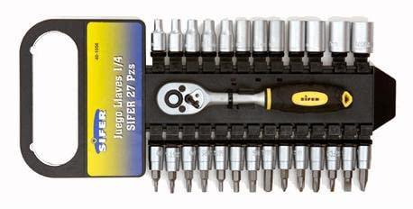 Sifer juego llaves vaso 27 piezas de 1-4 40-1056