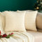 MIULEE 2er Set 40x40 cm Kordsamt Kissenbezüge Moderne Kissenhüllen Dekorative Sofakissen Dekokissen Weicher Zierkissenbezug für Wohnzimmer Sofa Schlafzimmer Boho Dekor Beige