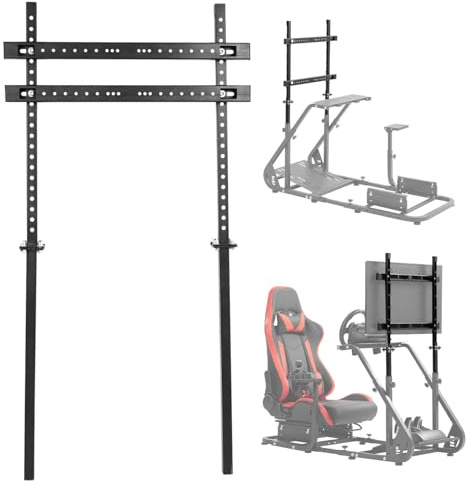 Hottoby Racing Simulator Cockpit Monitor Mount Fit for Logitech/Thrustmaster/Fanatec G25 G27 G29 G920 G923 T128X T248 T300 T458 Xbox One PC, NO Steering Wheel,Sift Lever,Pedals,Seat and Race Frame