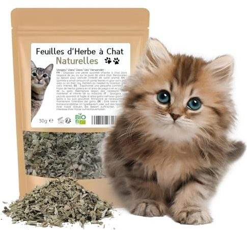 al badil Catnip - Foglie di erba di gatto - Sacchetto ermetico - Portate gioia e relax al vostro felino con il nostro Catnip Premium!
