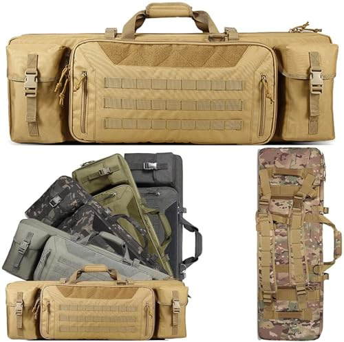 BALAMLB Estuche Blando Bolsa Doble para Rifles,Mochila De Rifle Táctico De Transporte para Pistola De Escopeta Suave De Airsoft,Bolsa para Armas De Campo Militar,Transporte Armas De Fuego B,36in/90cm