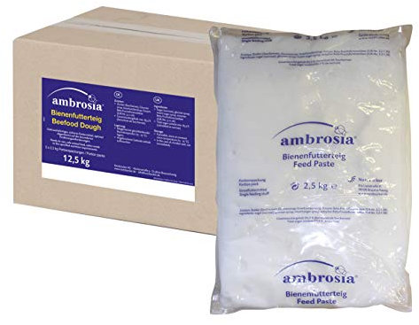 5 x Ambrosia Futterteig im praktischen 2,5kg Portionspack ideal auch zur Notfütterung der Bienen im Winter