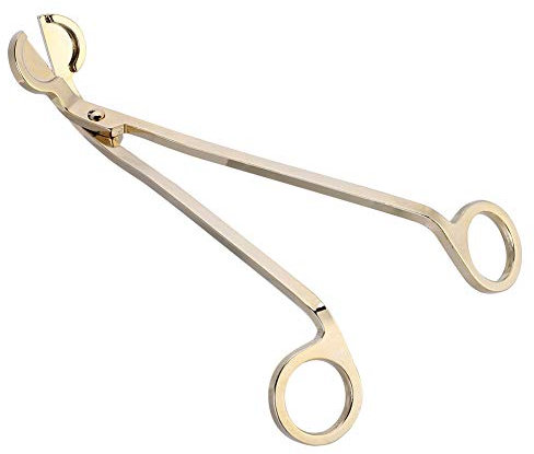 Hilitand Coupe-Bougies Clip de Mode en Acier Inoxydable Bougie Coeur Clip Mèche Trimmer Ciseaux Bougie Crochet Accessoires(Gold)