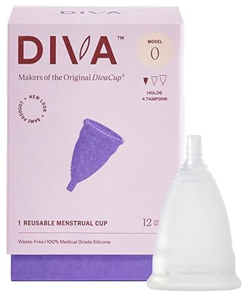 DivaCup Menstrual Cup, For Those 18 Years Of Age And Under, Model 0