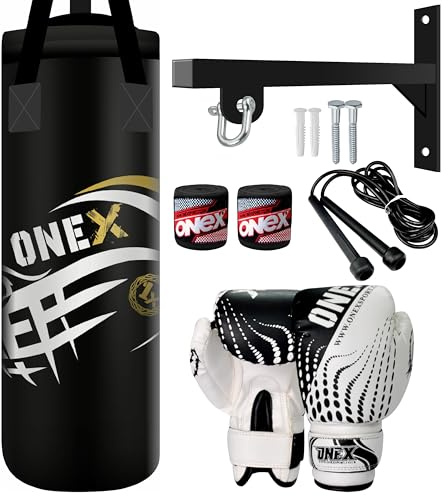 Boxing Punch Bag Target Punching Training Bag Kickboxing Heavy Duty set Wall Bracket Punching Gloves Kickboxing MMA Grappling Muay Thai Karate BJJ, Arts 2ft Kids Boxing Gift Adult Home Gym Fitness