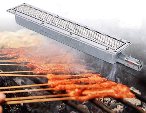 Plaque de cuisson à gaz infrarouge en céramique - Brûleur à gaz latéral - Chauffage en céramique - 41 x 80 x 5,8 cm