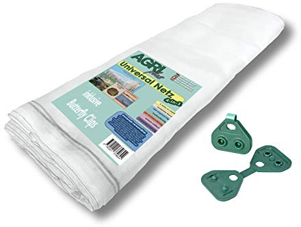 Set AGRIplus Sandkastennetz mit Butterfly Clips - Sandkastenabdeckung (400 x 200 cm + 30 Butterfly Clips)