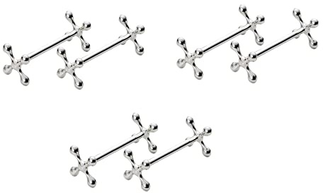 Dasertoe 6 unidades serías de aleación de zinc, varillas de reposo, tenedor de cuchillos, soporte metal, , decoración de mesa