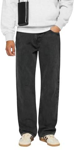 Burocs John Straight Jeans - Black Grey - Jeans Herren - 5-Pocket-Style - Mit YKK-Reißverschluss - 100% Baumwolle, Farbe:Black Grey, Hosengröße:W33 L32