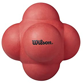 Wilson Palla Large Reaction, Rimbalzo Imprevedibile, Tempo di Risposta Migliorato, Ideale per La Preparazione Pre-Partita, Colore: Rosso