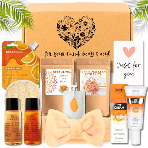 ULTIMATE SPA DAY – Coffret Cadeau Femme, Coffret de Bain et de Soins, Cadeau Spa Femme, Cadeau pour Elle, Fête des Mères, Noël, Anniversaire - Classique Orange