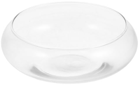 POPETPOP Glass Fish Bowl 5.9 Inch Round Hydroponic Planter Vase for Daffodils Succulents Aquatic Plants Clear Decorative Bowl for Home Office Garden