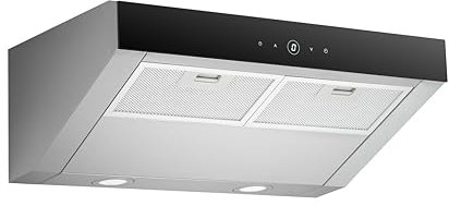 Respekta Sanja Hotte aspirante sous plan de travail/Hotte sous plan de travail 60 cm/Boîtier métallique en acier inoxydable/Fonction recyclage de l'air / CH12060 IX-21 / A+ / 55 – 64 dB