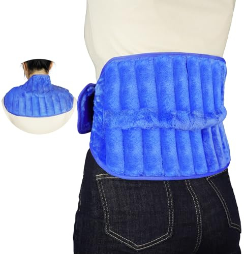 Vicloon Cojín Térmico para Microondas, Cinturón Térmico para Microondas, 25.5 x 115 cm, Relleno de Arcilla, para Cuello, Hombros, Espalda, Alivio del Dolor Durante el