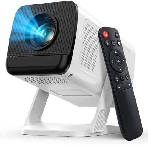 [Built-in Apps & 2026 Upgraded] Mini Projector with WiFi and Bluetooth,Native 1080P Smart Projector 4K Supported,Auto Vertical Keystone,210° Rotatable,Compatible with TV Stick,Smartphone(Medium)