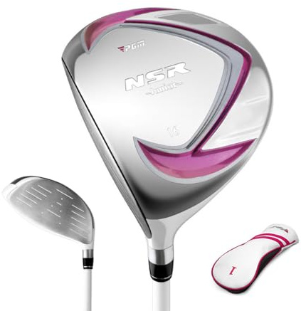 Vänsterhänt #1 golfdriver/#5 hybrid järnklubb med kolskaft för barn, pojkar, flickor, golf, fairway trästång med huvudbonad