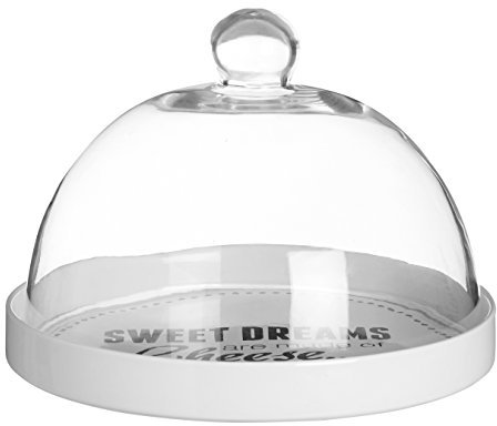 Premier Housewares Pun and Games Dome Cheese Board, White