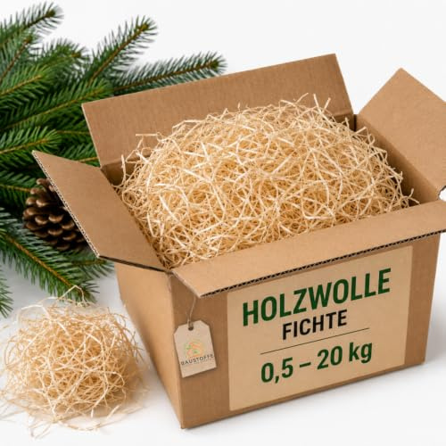 1 kg (kg) träull | natur | jordgubbsträull | tillverkad i Tyskland | perfekt som fyllningsmaterial eller för dekoration | obehandlad