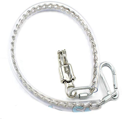 Anbindekette 47cm ummantelt mit Panikhaken und Karabiner