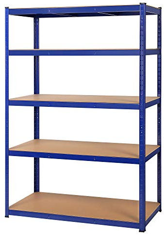 Yaheetech Lagerhylla 180 x 120 x 60 cm källarhylla plug-in hylla verkstadshylla tung hylla metallhylla garagehylla belastning upp till 875 kg