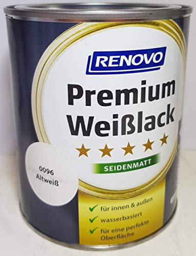 375 ml RENOVO Premium Buntlack seidenmatt, RAL 0096 Altweiss