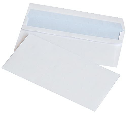 Buste autoadesive per ufficio, 110 x 220 mm, 75 g/m², 1000 pezzi, colore bianco, buste e accessori per spedizione/tipo autoadesivo/tipo-SK/colore-bianco/formato-DL/peso (g/m2)-75