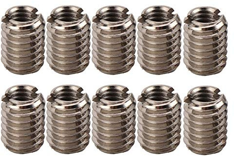 Inserto de rosca autorroscante, 10 piezas de 8 mm insertos de rosca de acero inoxidable rosca hembra M4 x 0,7 mm rosca macho M6 x 1 mm