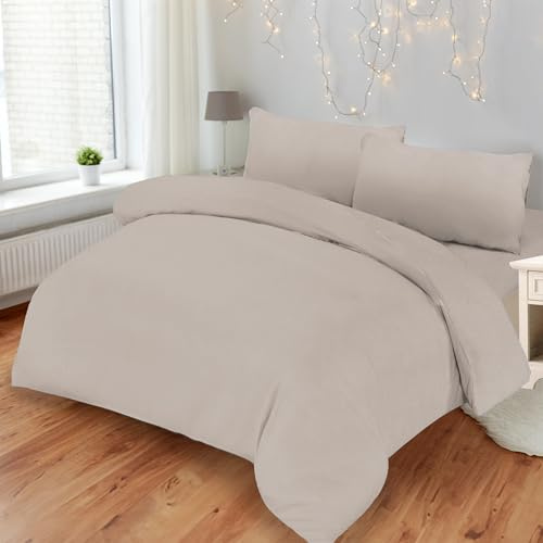 BESCH Funda Nordica de 3 Piezas para Cama 90 de Microfibra Transpirable Ultra Suave - Funda Edredon 150x220cm, Bajera 90x200+25cm y con 1 Funda de Almohada 50x75cm