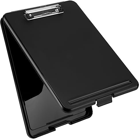 Läufer 55800 Klemmbrett mit Aufbewahrungsfach, schwarz