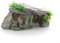 Ctpeng Aquarium-Höhle,Landschaftsdekoration, Betta-Buntbarsch,Versteckt Höhle,Felsen,Ornament für Aquarien(Harz,14.5X8.5X7.5 cm)