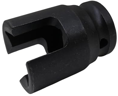 JXHONG 1/2-Inch Drive Multi-Purpose Lineman Socket, Fits 3/4 4-Point Square Nuts, with 9/16 Slot for Eye Bolt/J-hooks/Hot-line Clamps/Grounding-Clamps, Heat Treated Cr-V Alloy Steel