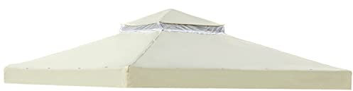 Tetto Per Padiglione 3 X 3 M, Copertura Di Ricambio Impermeabile Per Tettoia Da Esterno, In Tessuto Poliestere 200g/m², Impermeabile E Anti-UV (Colore : Beige)