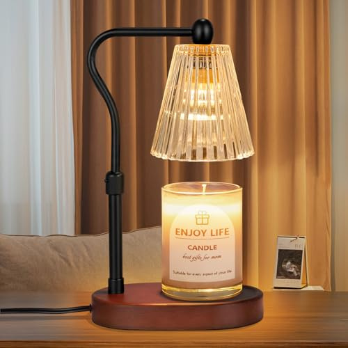 seenlast Candle Warmer Lamp with Timer Dimmer Adjustable Height, Electric Wax Warmer Vintage Home Decor for Scented Jar Candles,Birthday Gifts for Women
